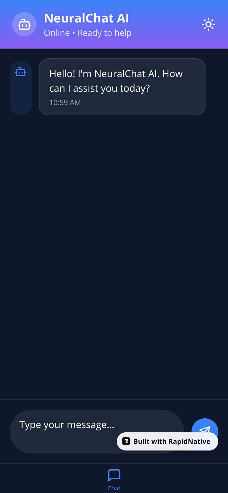 NeuralChat AI screen 1