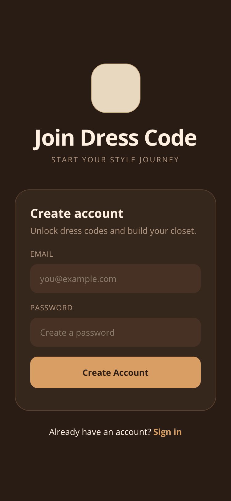 Dress Code screen 2