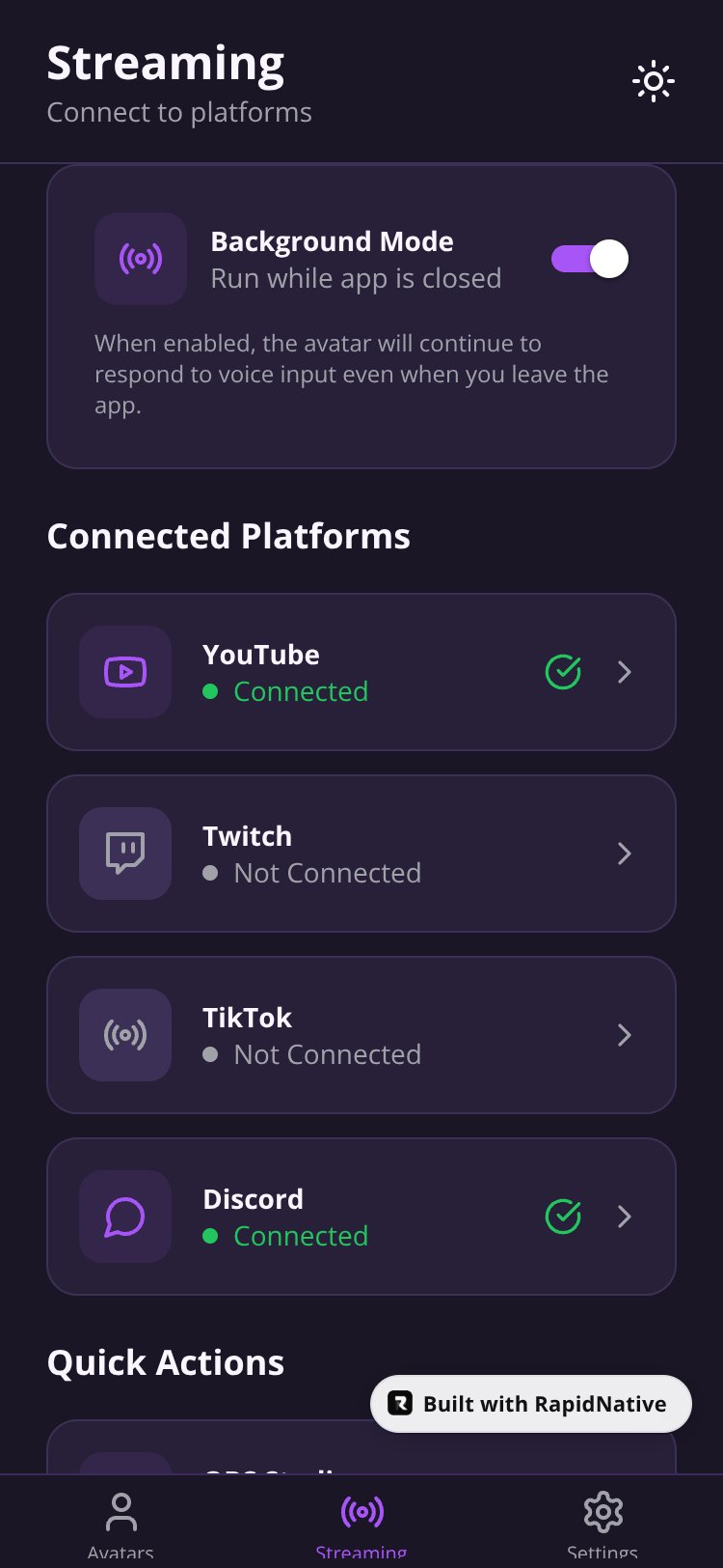 QuickFlow screen 2