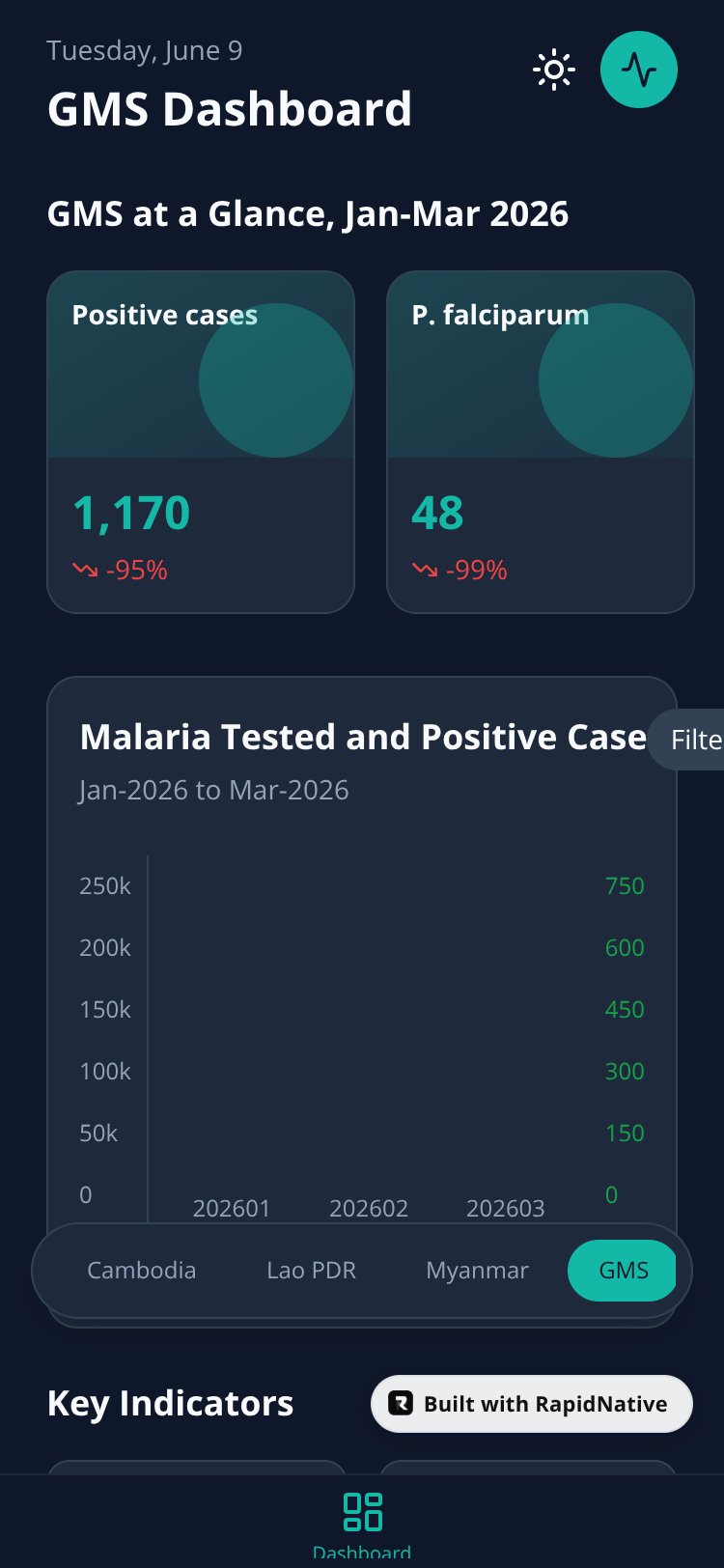 DHIS2 Health Dashboard screen 1