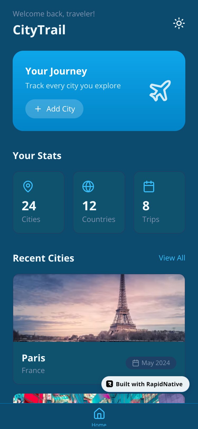 CityTrail screen 1