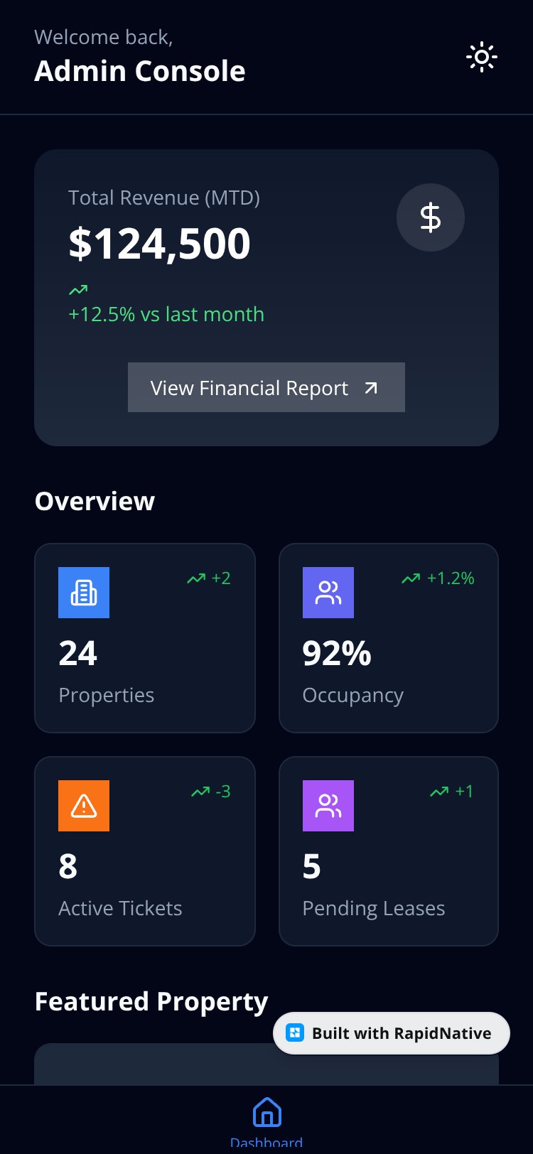 Smart Property ERP screen 1