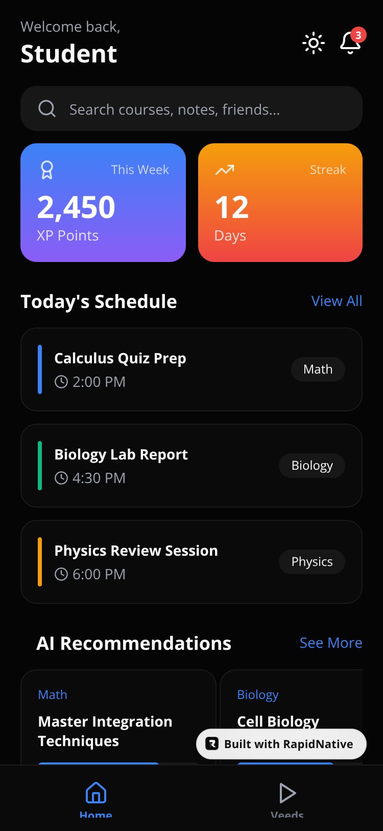 QuickCore screen 1