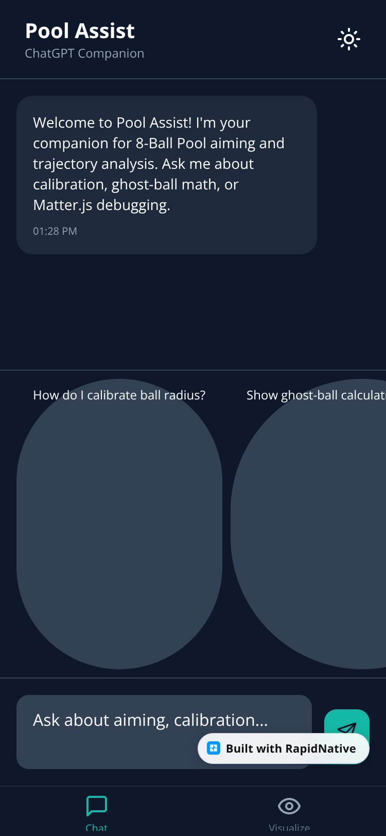 Pool Assist — ChatGPT Companion screen 1