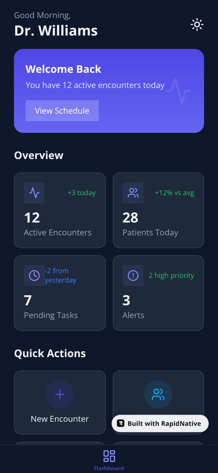 EncounterPro Health screen 1