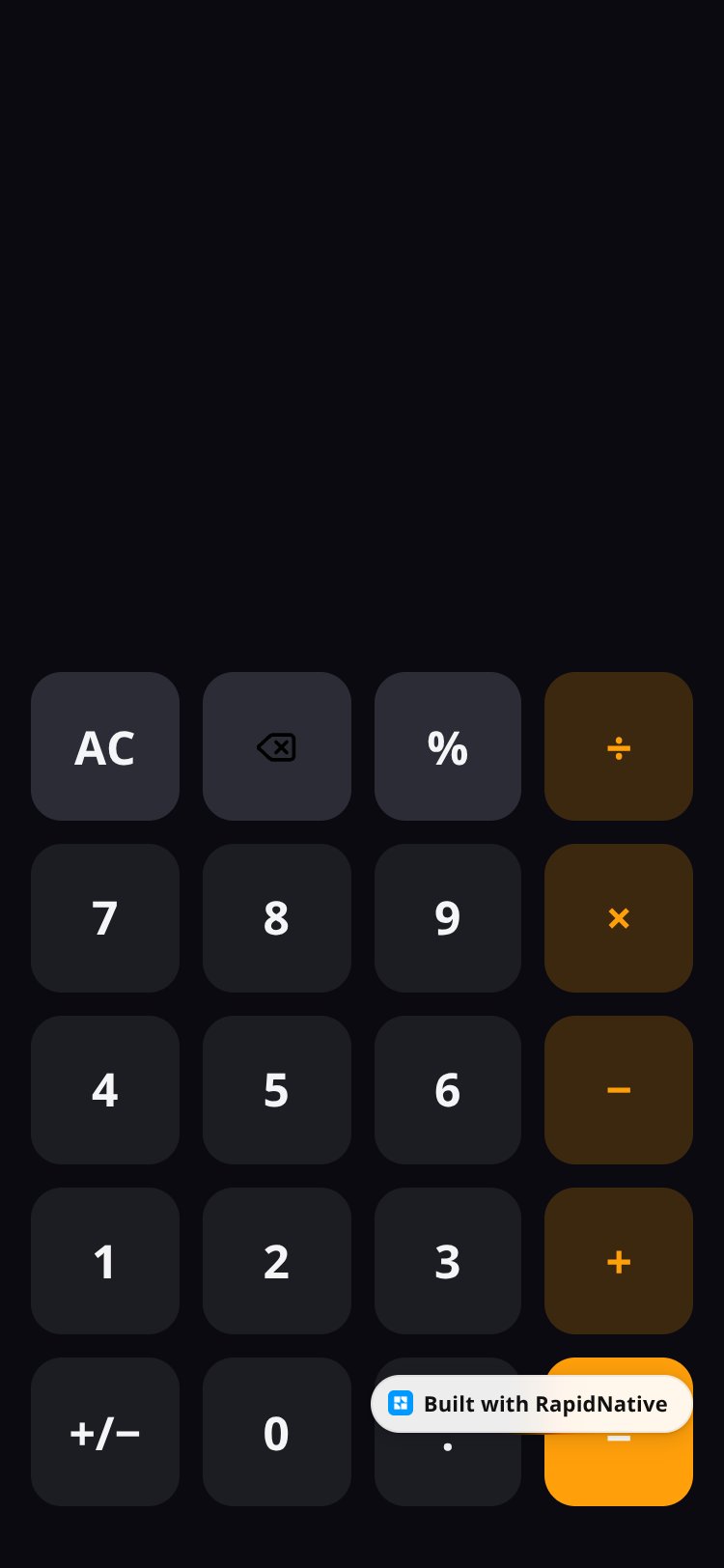 Calculator screen 1
