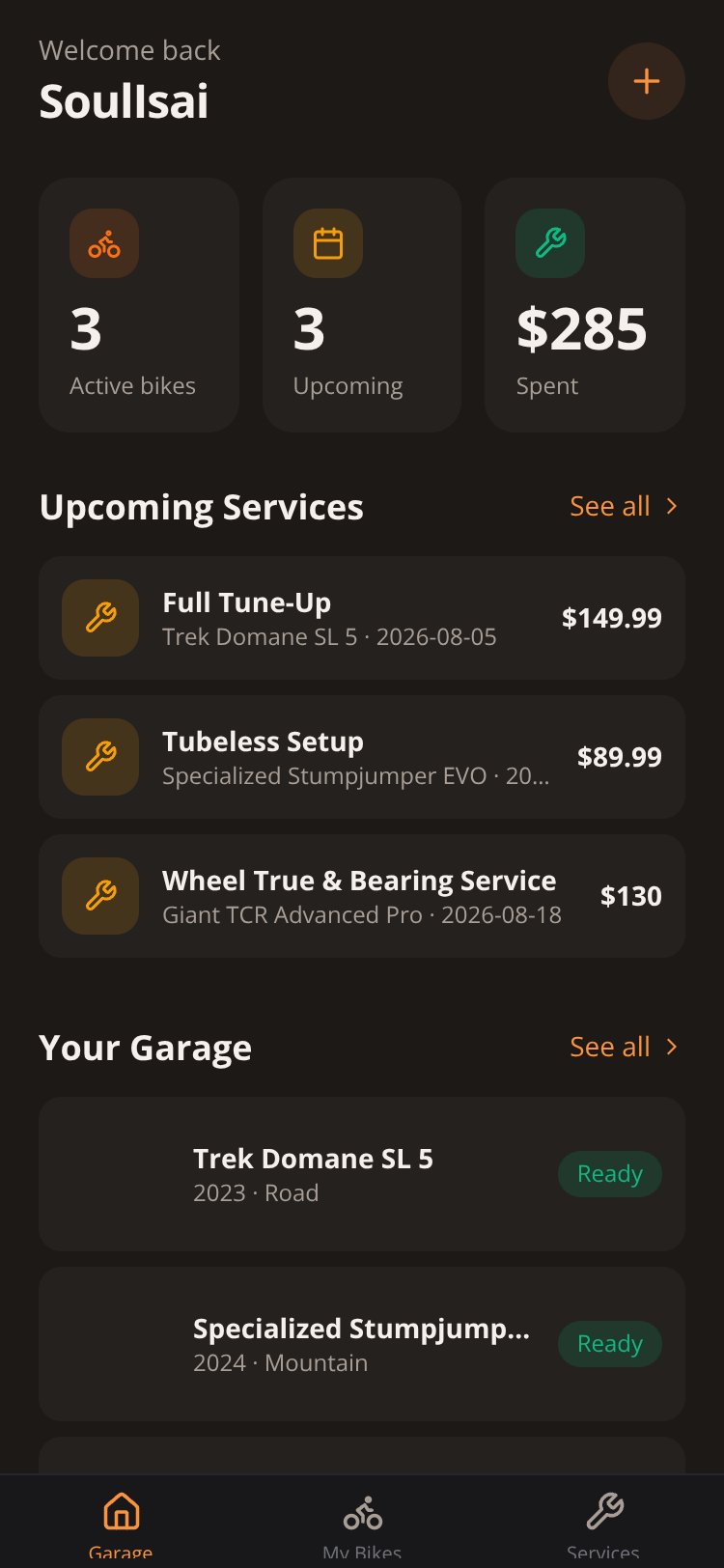 Bike Garage screen 1