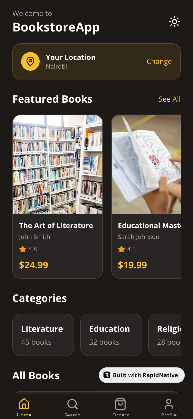 BookstoreApp screen 3