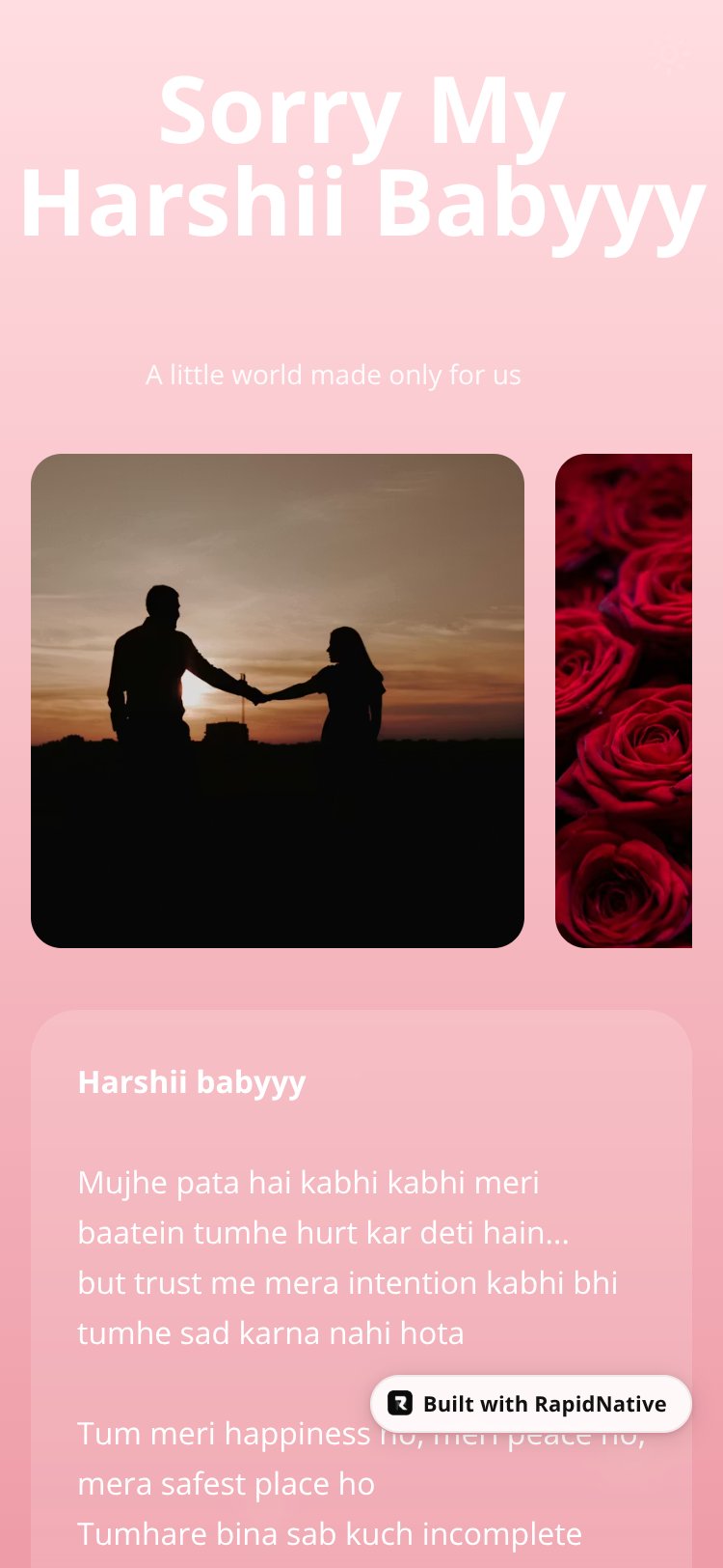 Harshii's Love screen 1
