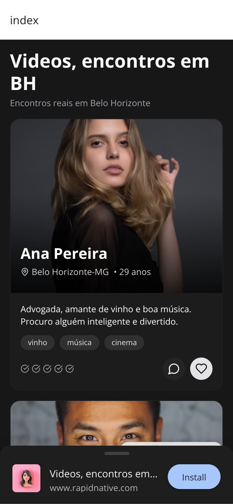 Videos, encontros em BH screen 1