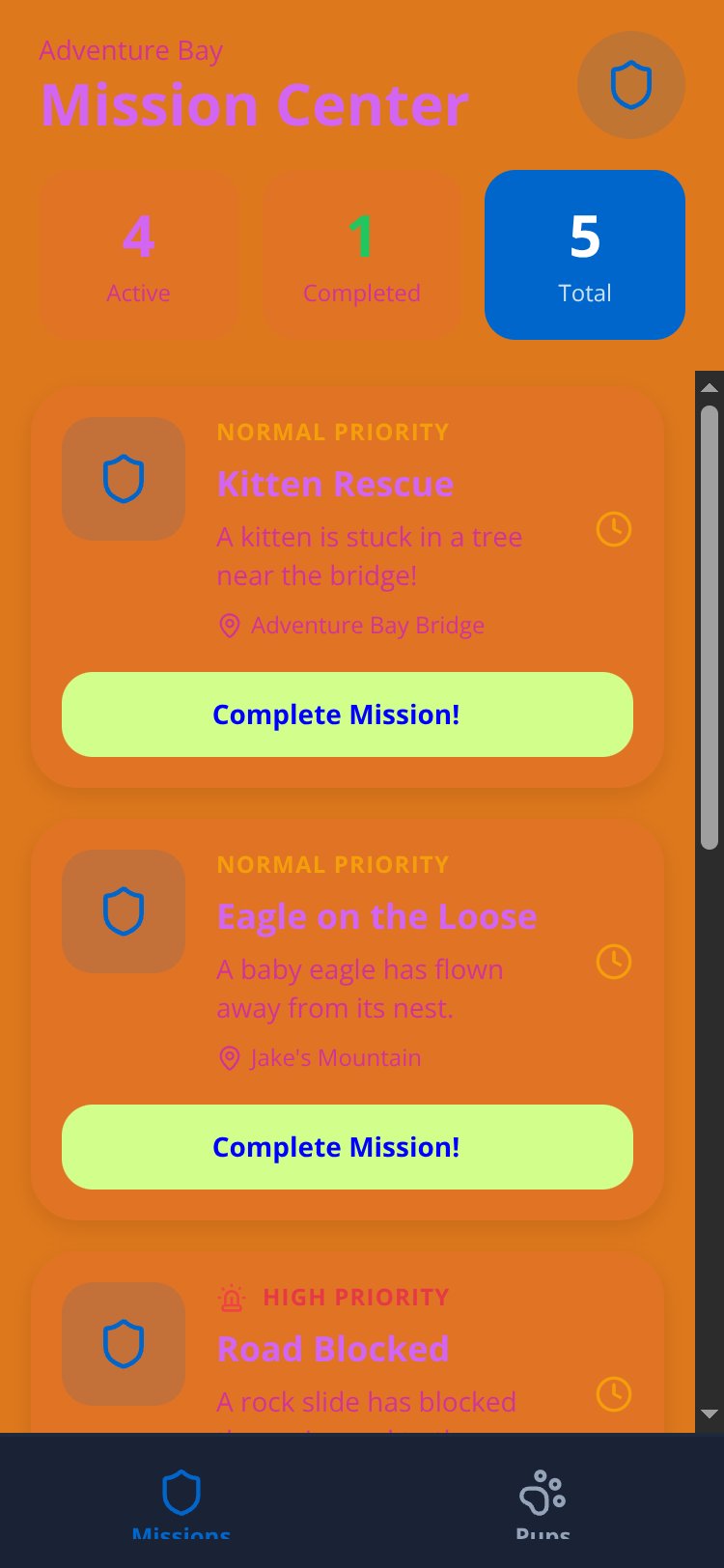 Paw Patrol screen 2