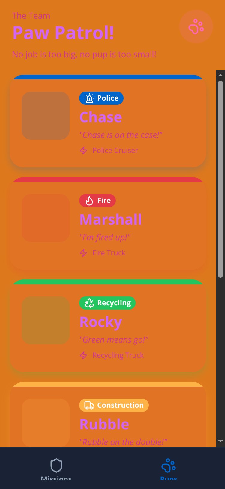Paw Patrol screen 3