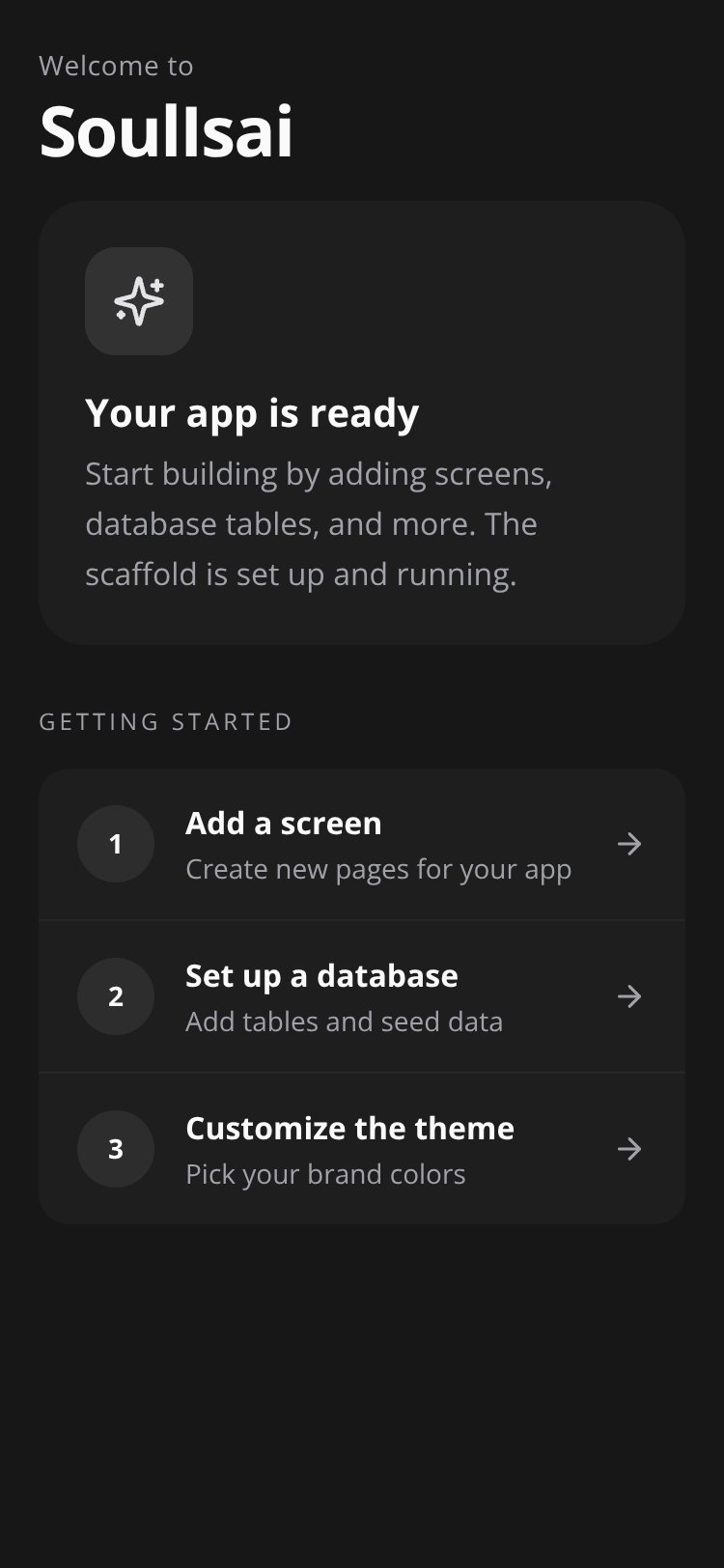 RapidNative App screen 1