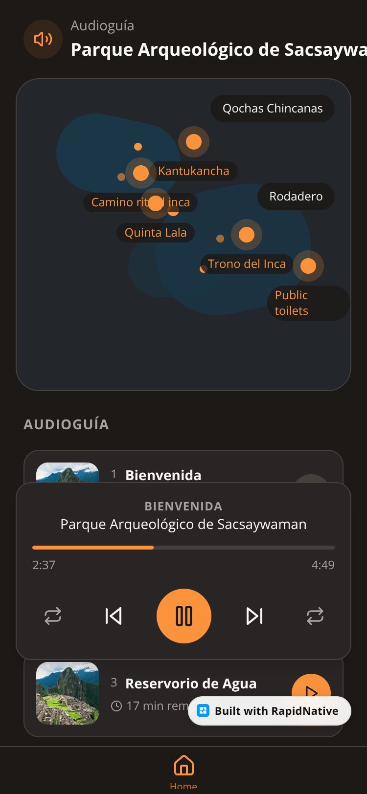 WanderAudio screen 1