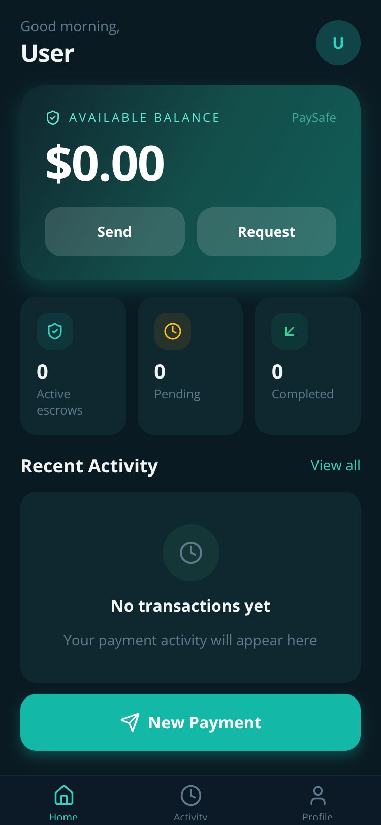 PaySafe screen 2