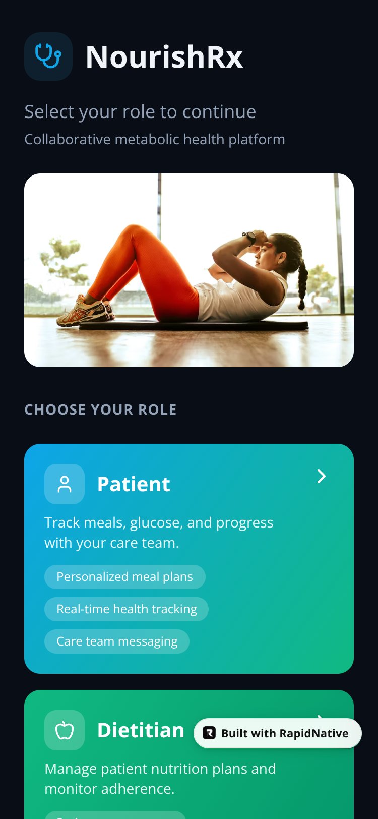NourishRx screen 1
