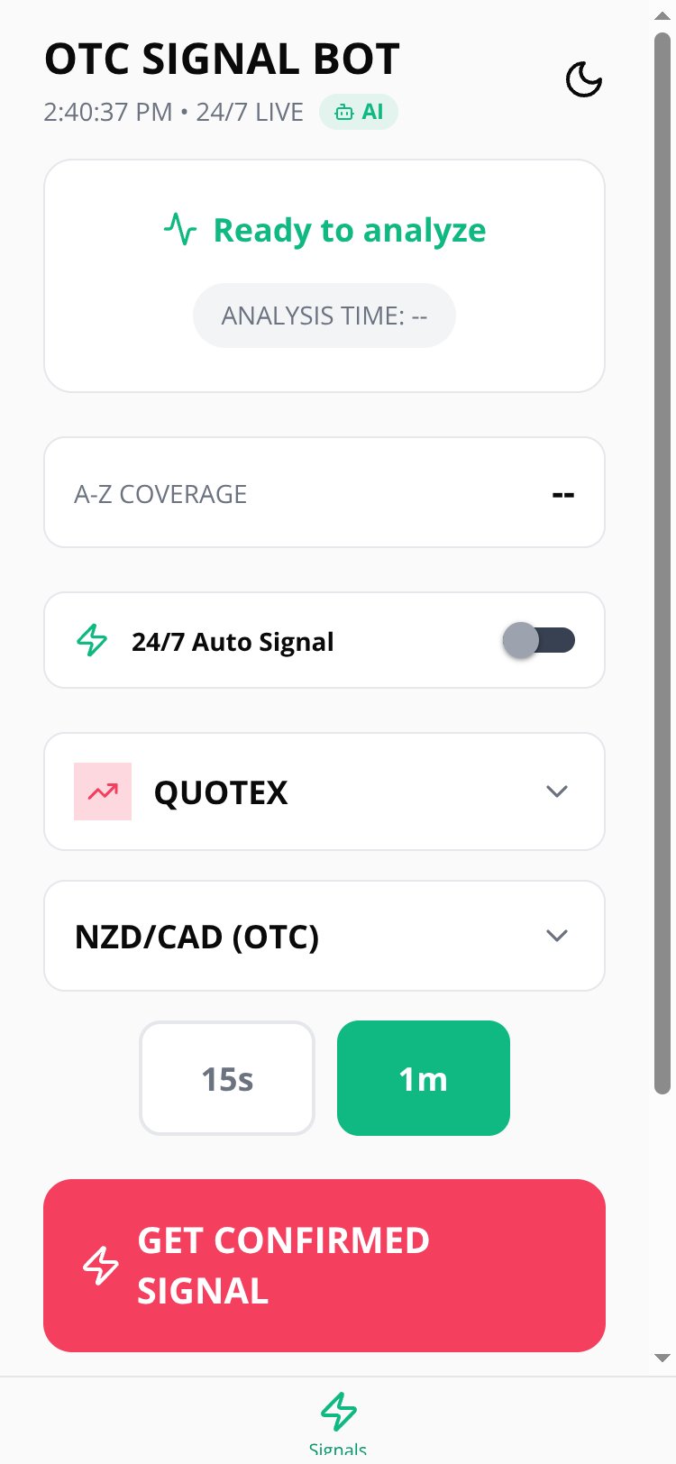 Quotex OTC Signal Pro Copy screen 1