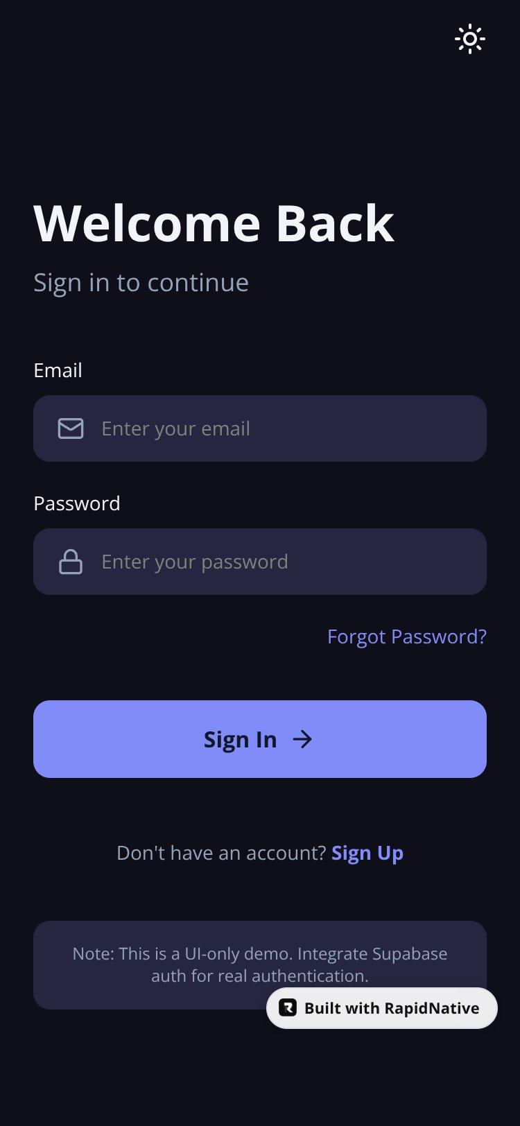 MyFirstApp screen 1