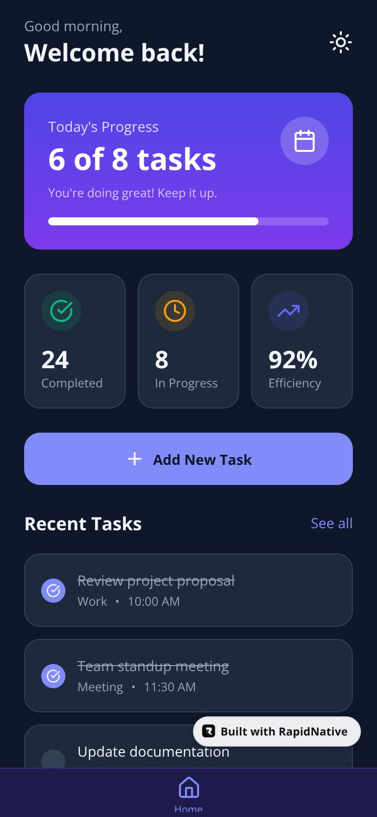 TaskFlow screen 1