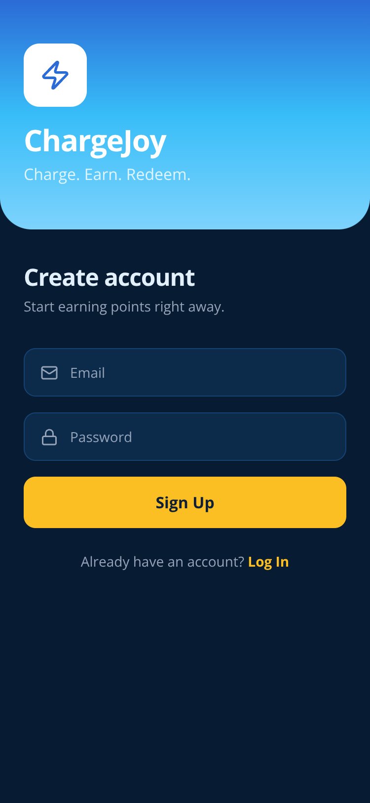 ChargeJoy screen 2