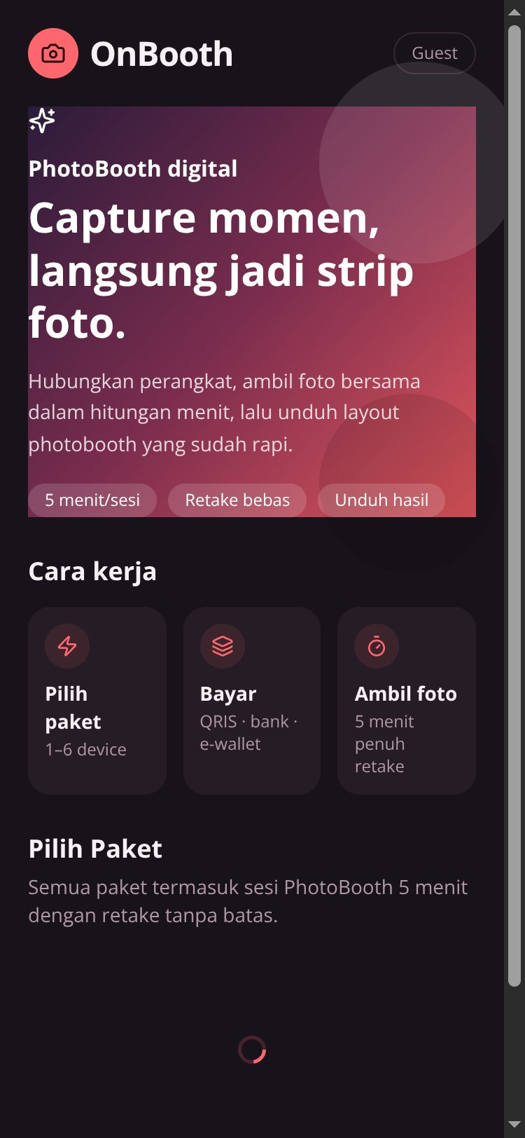 OnBooth screen 1