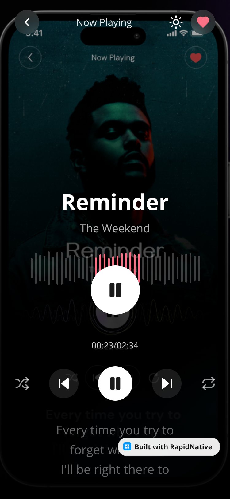 MyApp screen 1