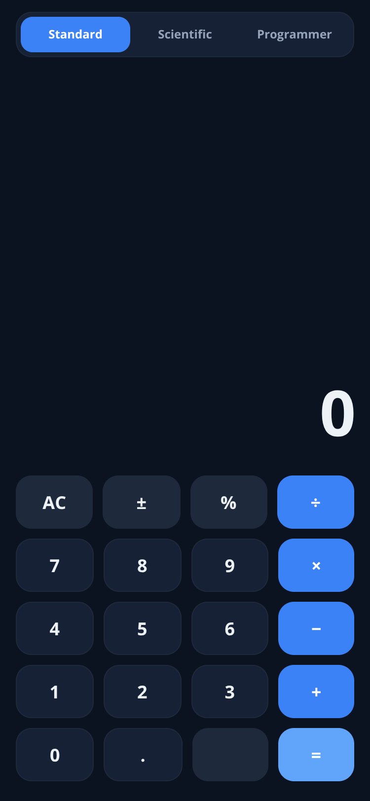 Calculator screen 1