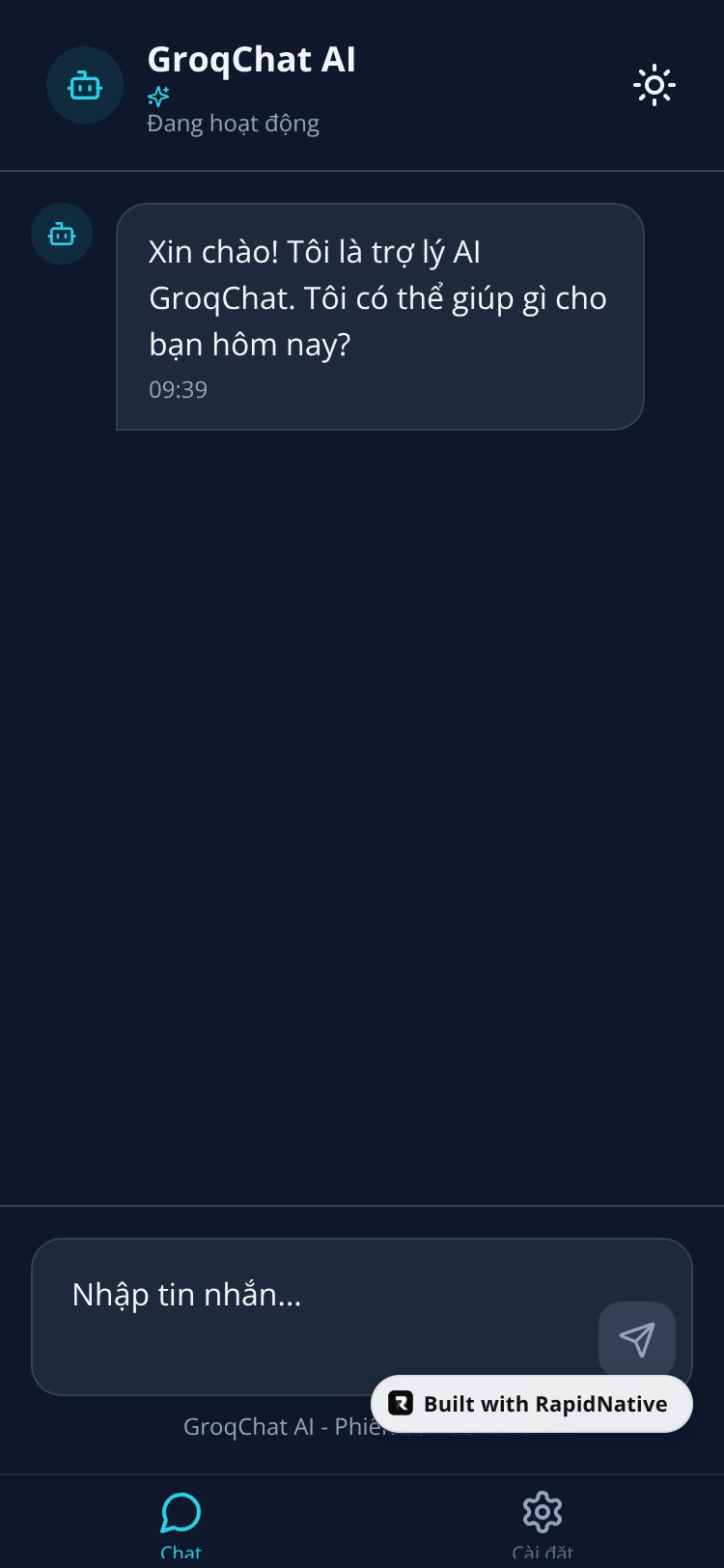 GroqChat AI screen 2