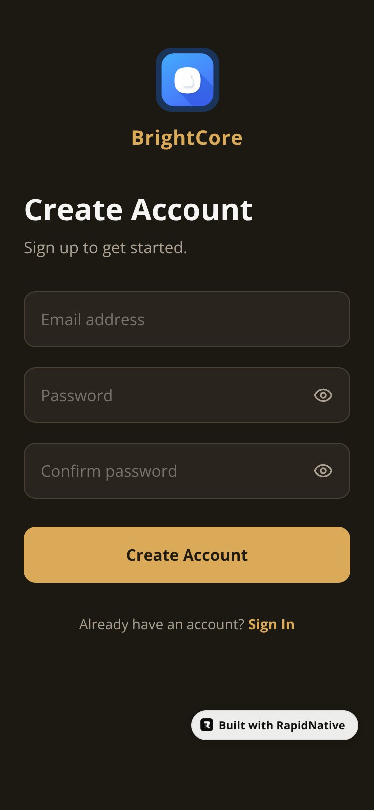 BrightCore screen 2
