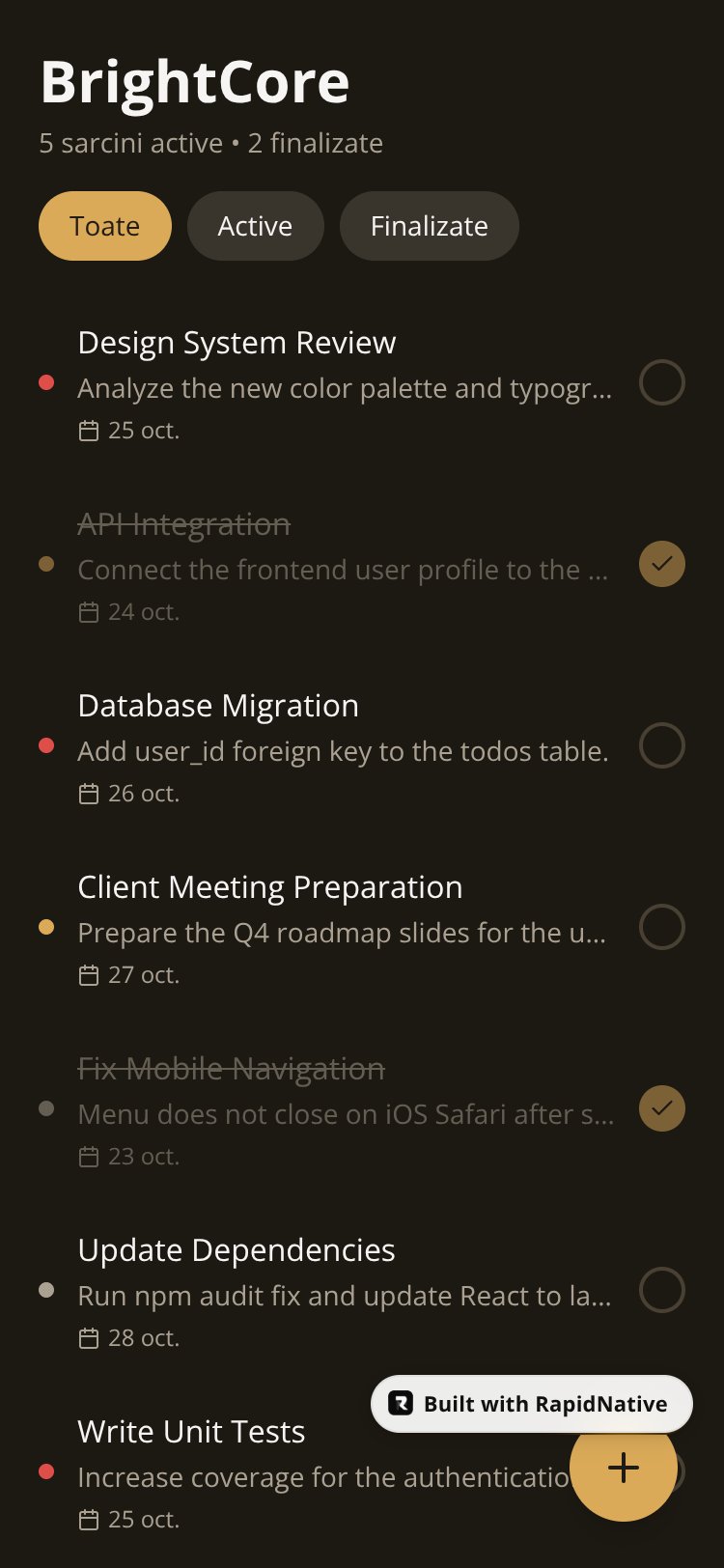 BrightCore screen 3