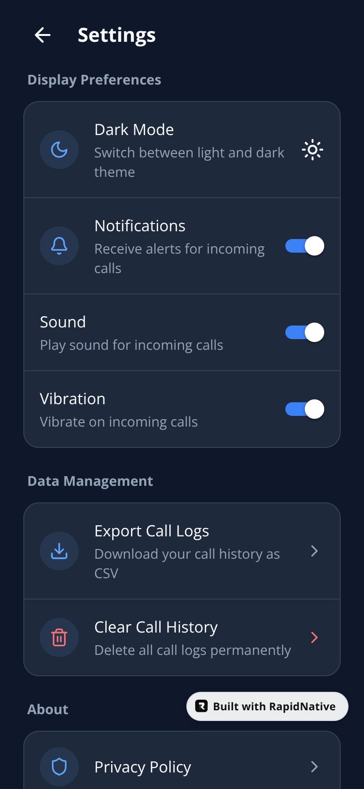 CallTrack Pro screen 2
