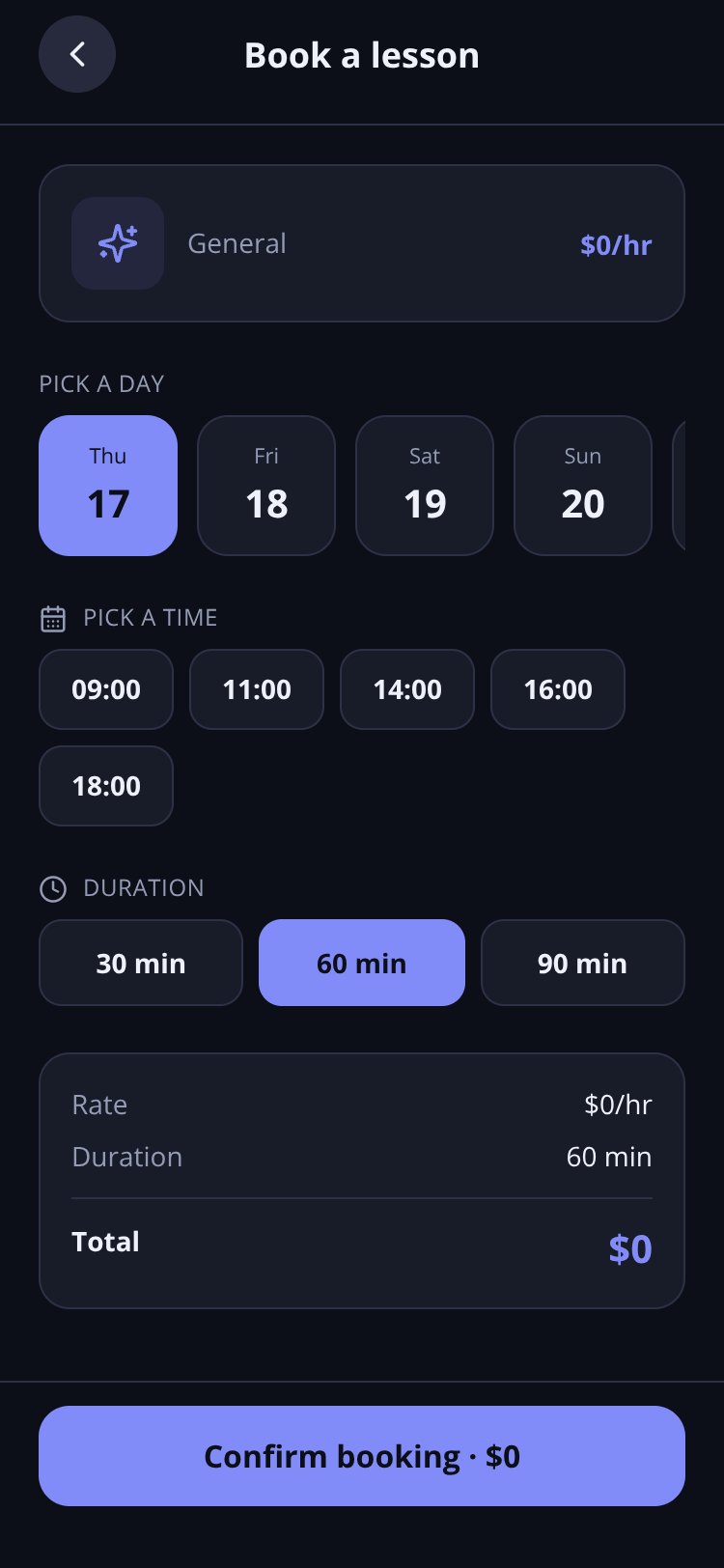 Tutor Konnect screen 5