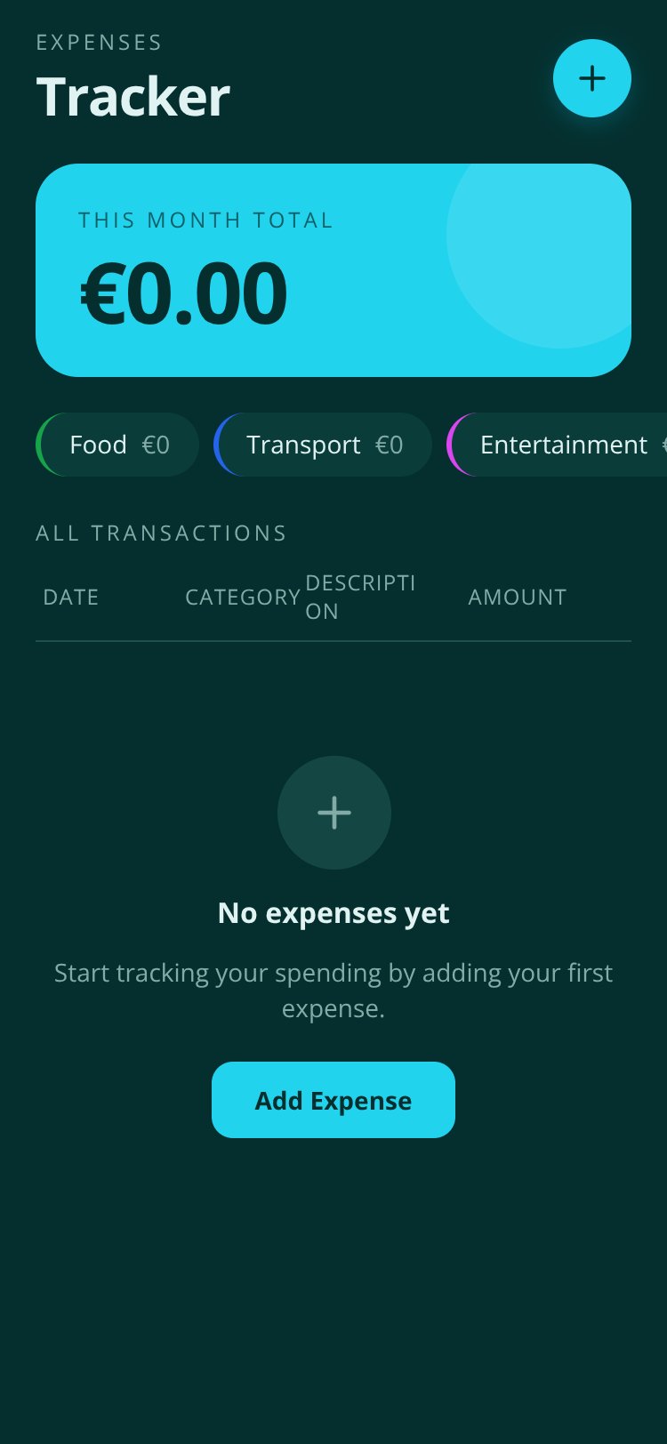 Expense Tracker screen 2