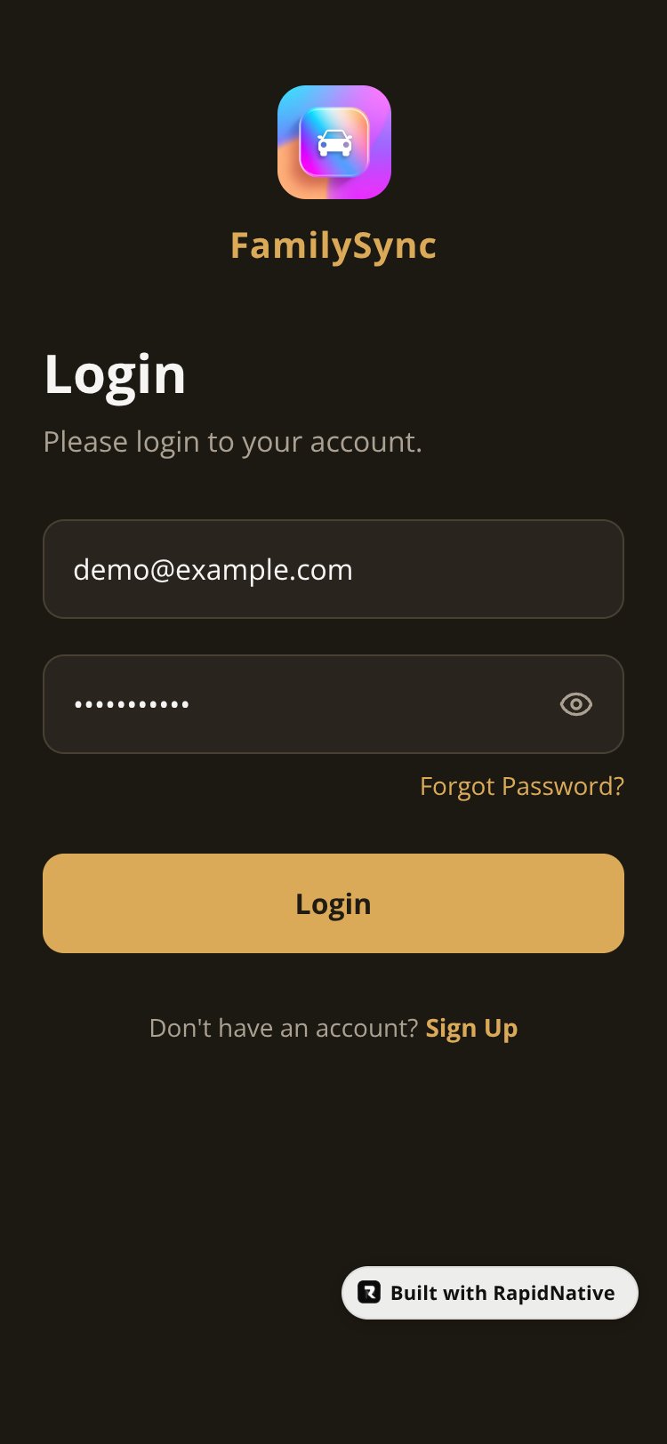 FamilySync screen 1