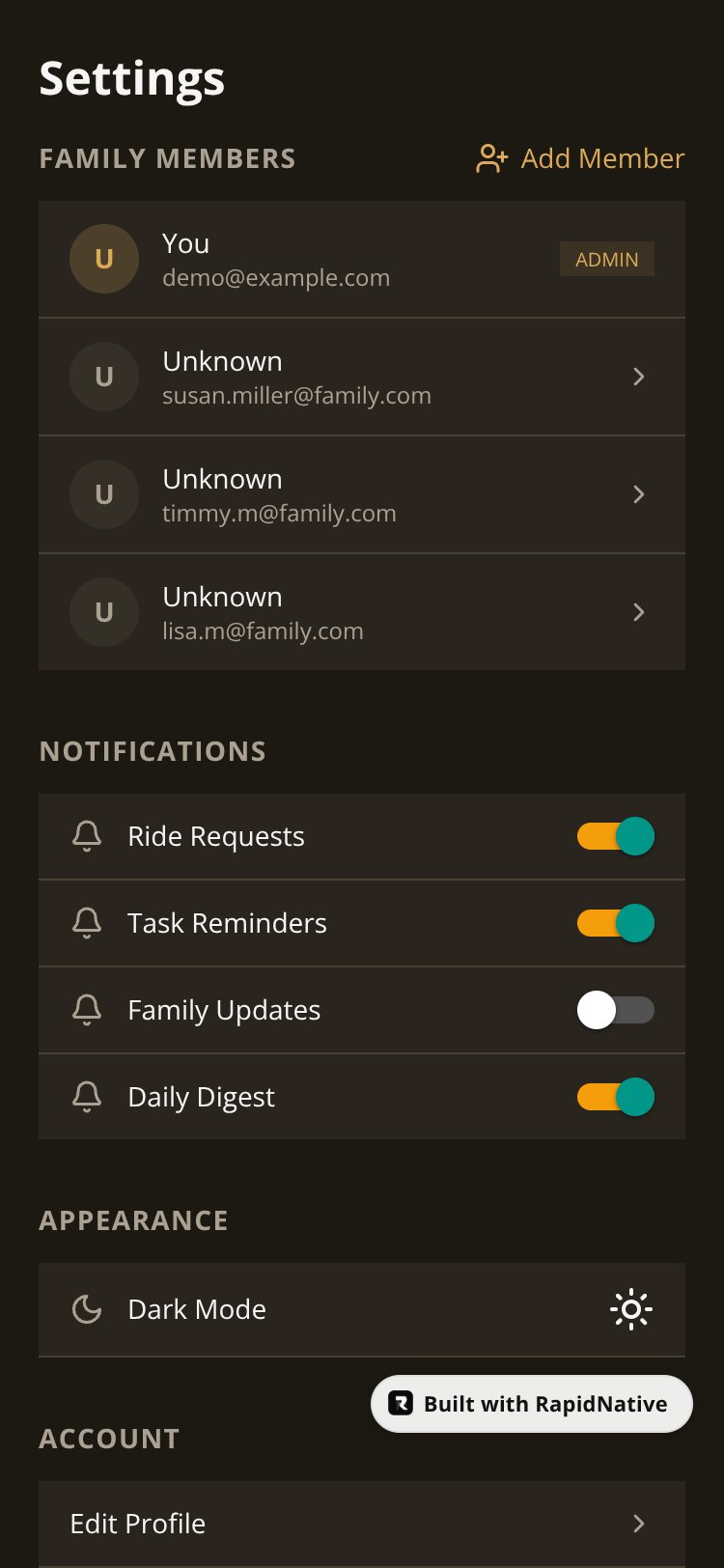 FamilySync screen 5