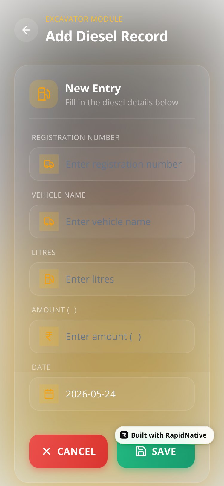 GlassFlow Manager screen 1