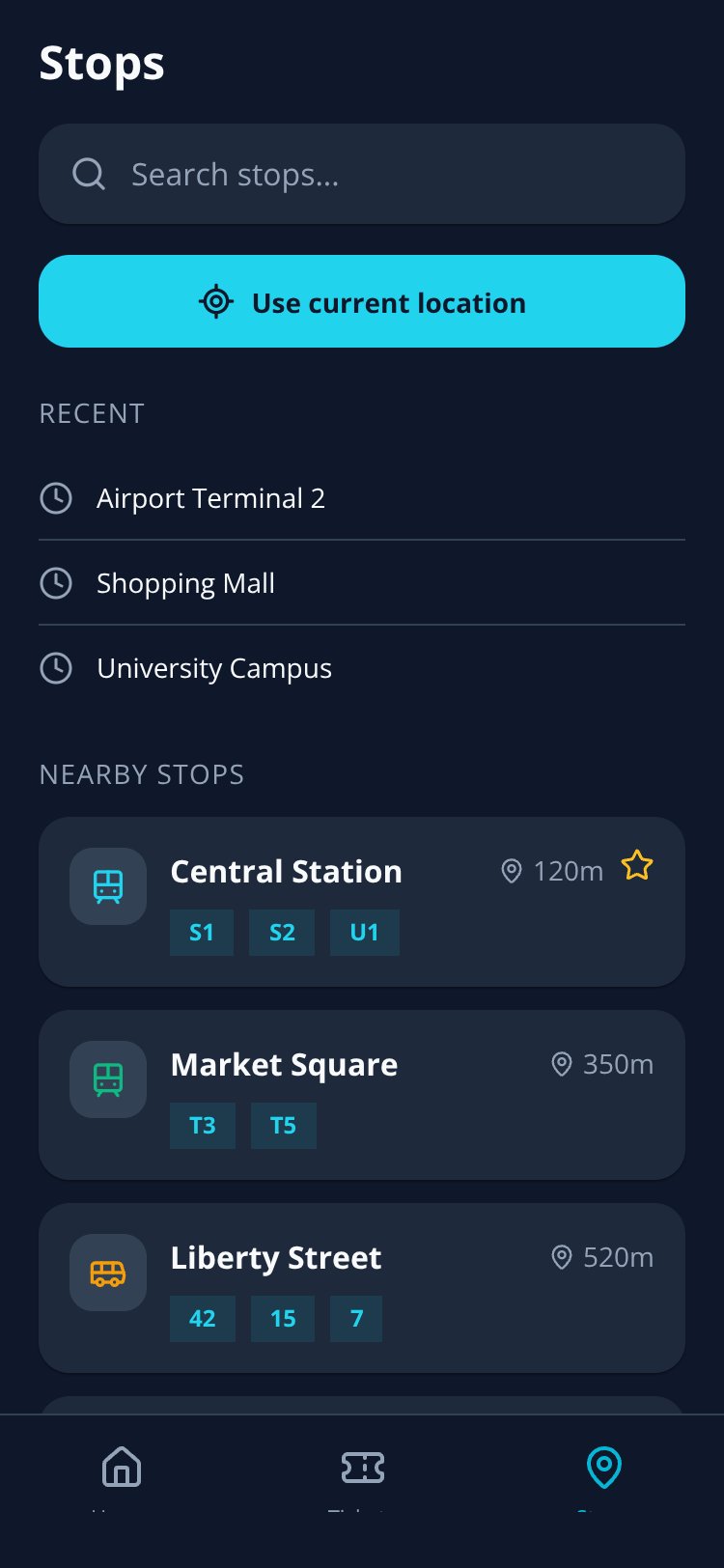 TransitPass screen 5