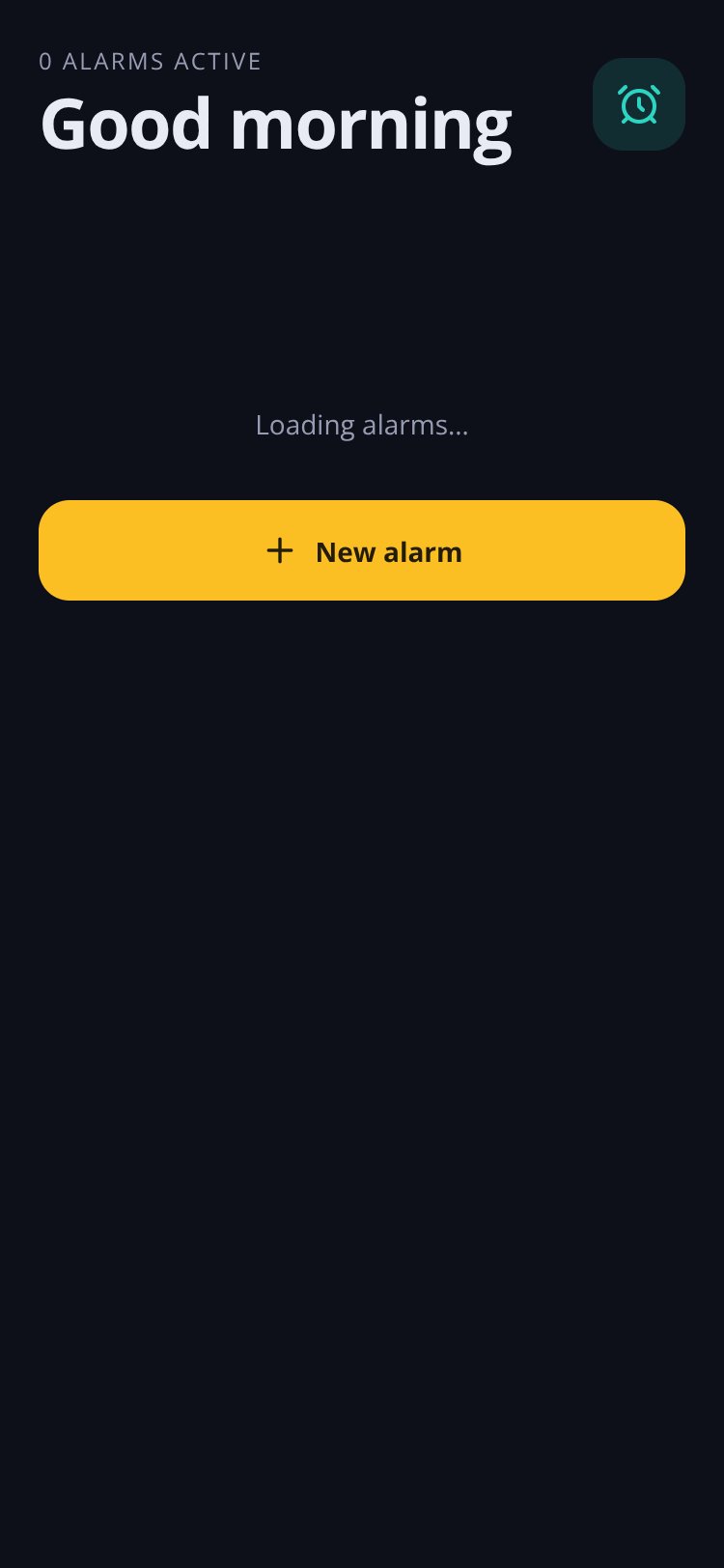 Halo Alarm screen 2