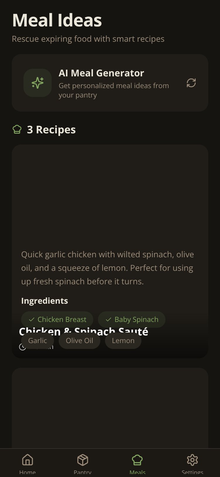 FoodWise screen 2