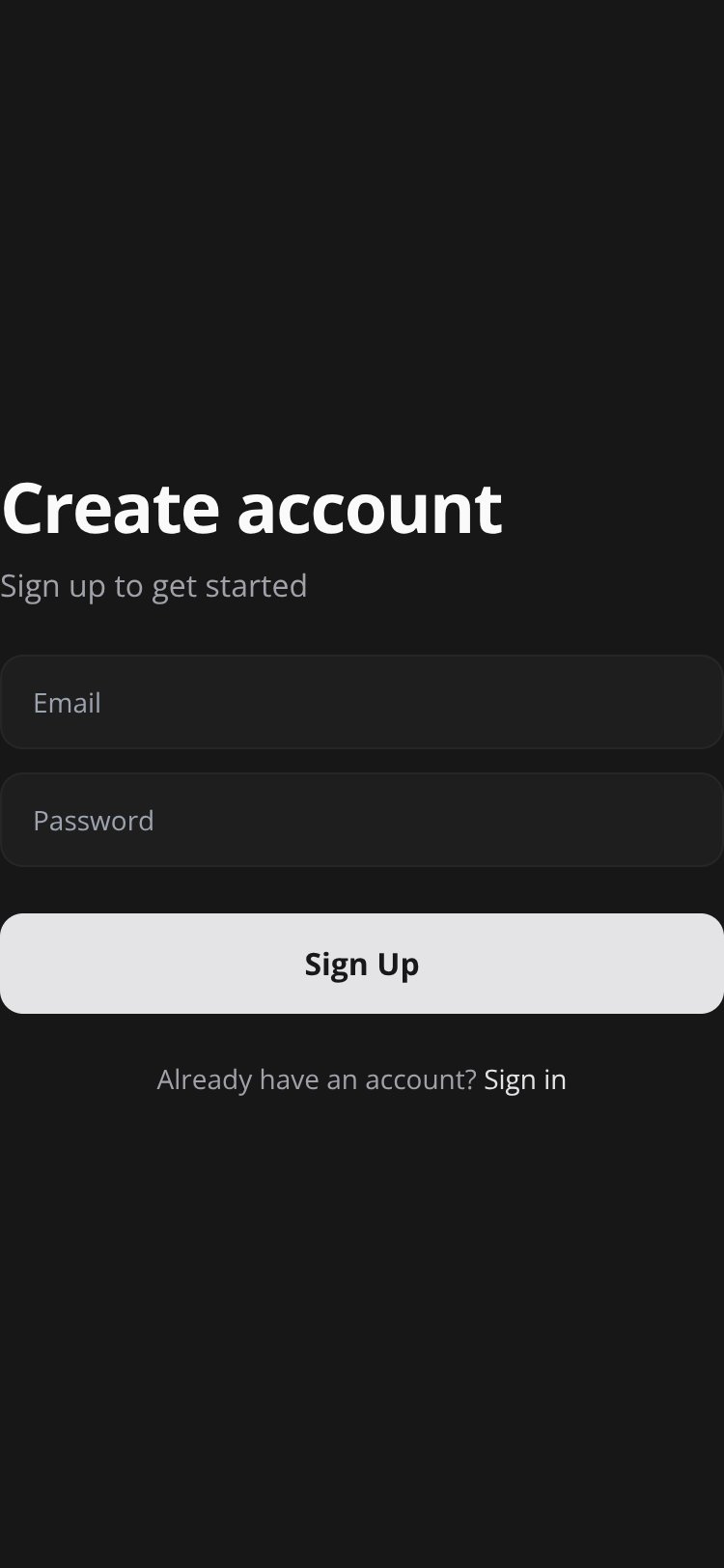 RapidNative App screen 2