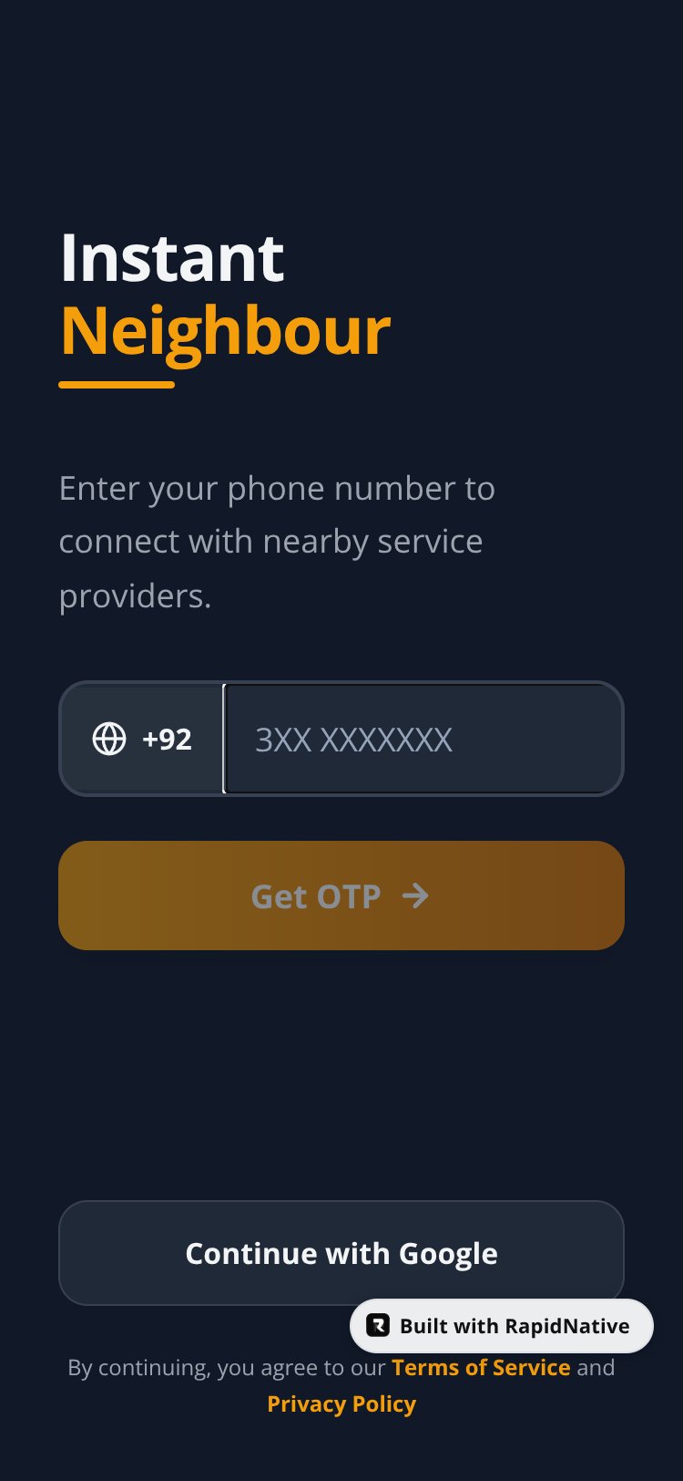 Instant Neighbour screen 2