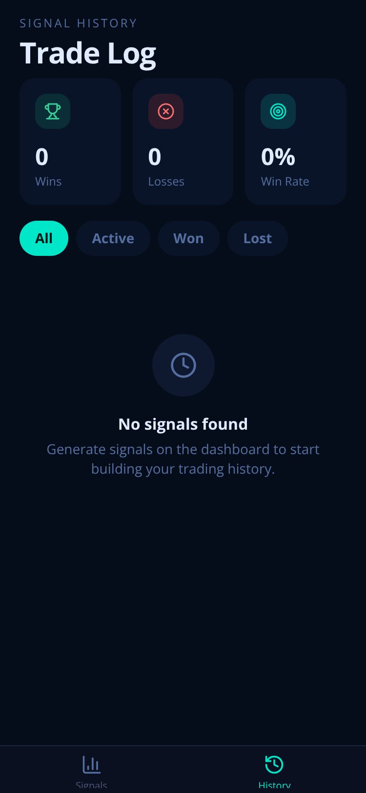 Quotex AI Signals screen 1