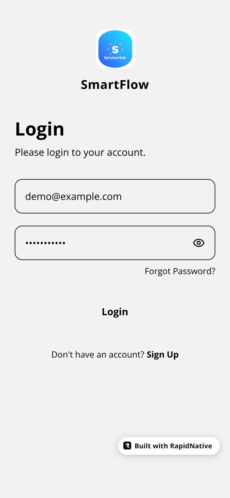 SmartFlow screen 1