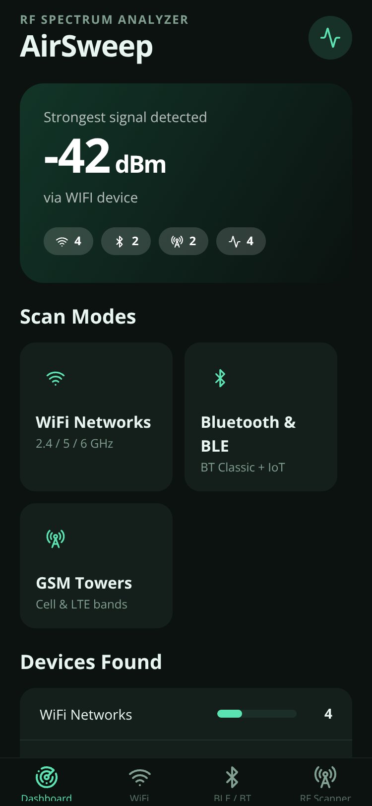 AirSweep screen 5