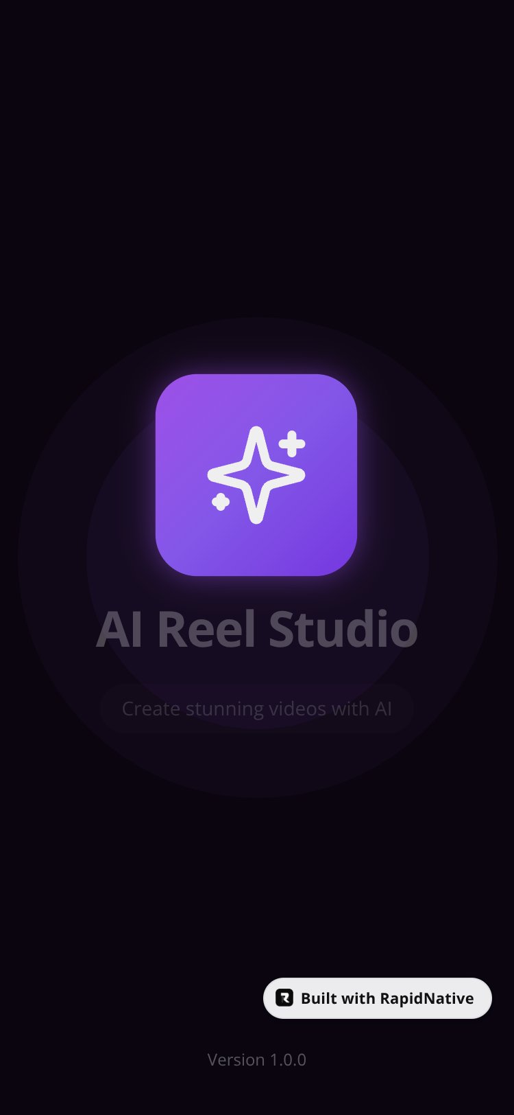 AI Reel Studio screen 1