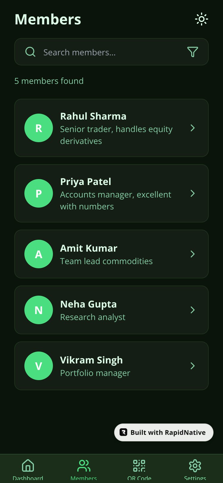 Celebration Reminder Management screen 2