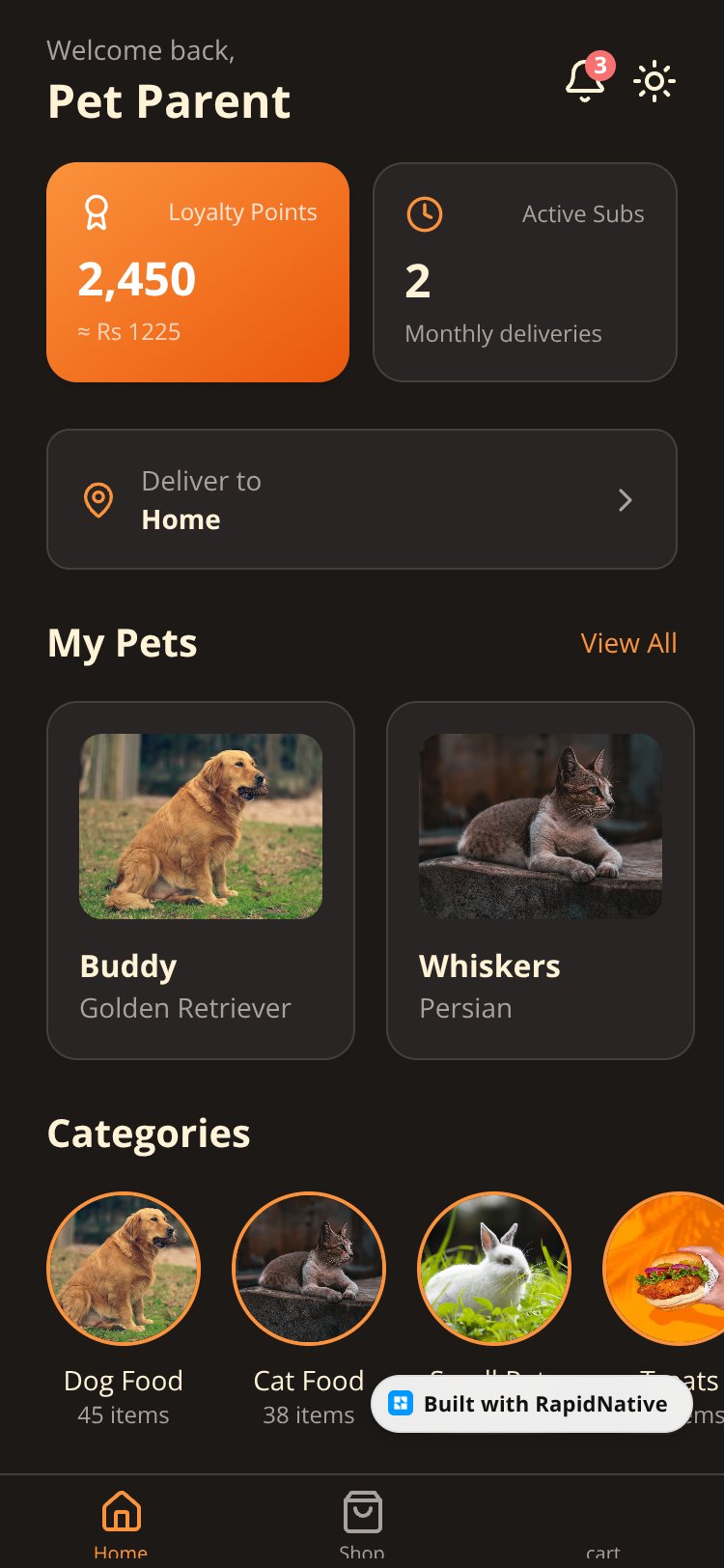 PetFood screen 3
