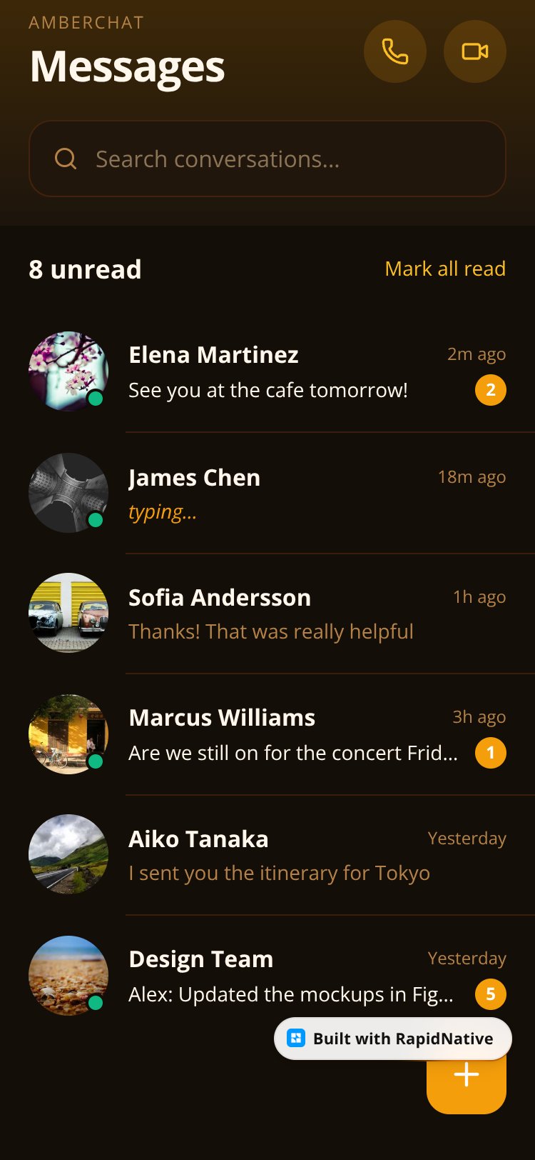 AmberChat screen 2