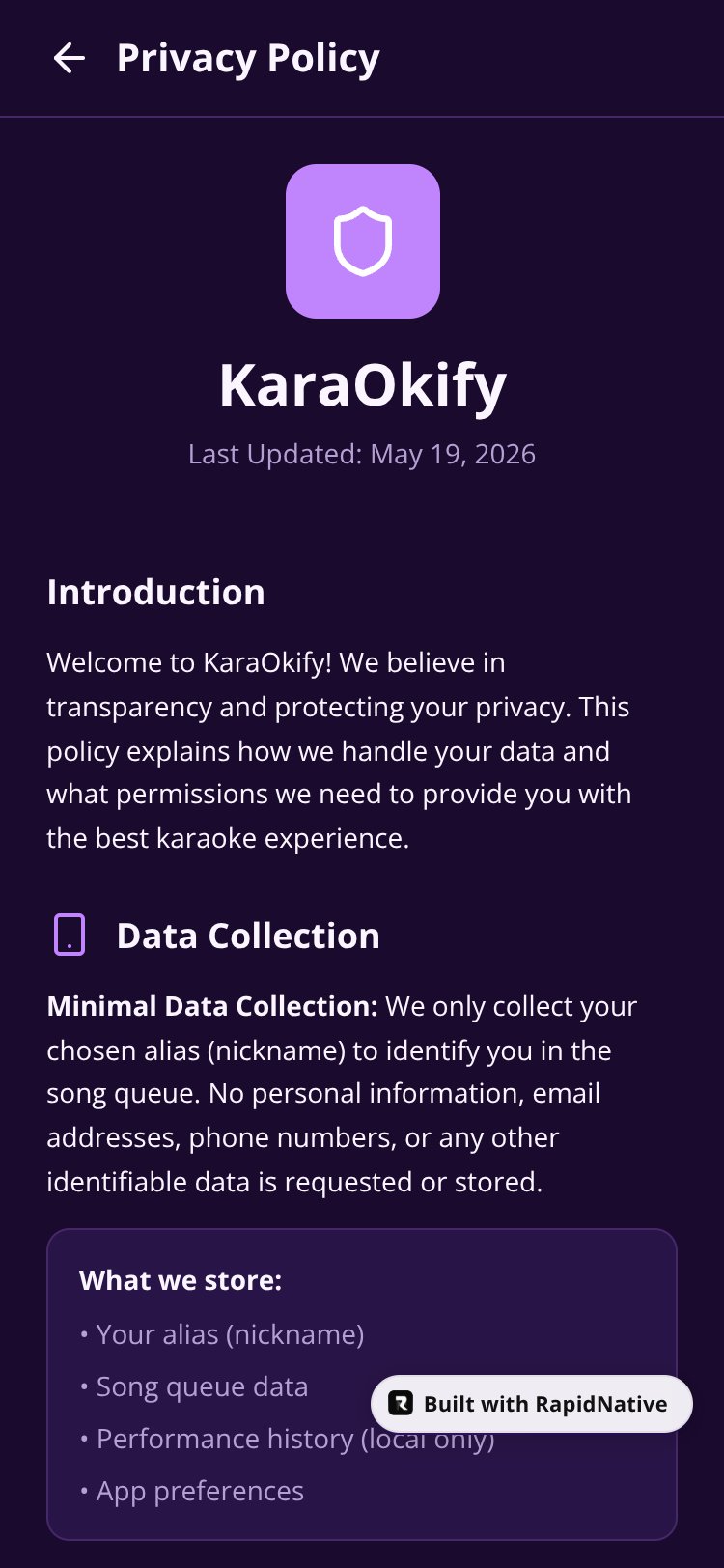 KaraokeParty screen 1