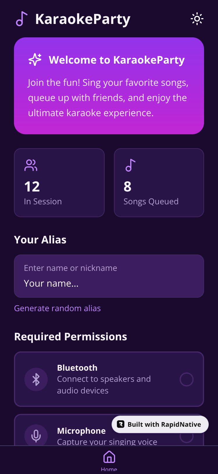 KaraokeParty screen 2
